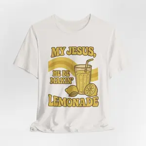 Youth and Adult My Jesus He Be Making Lemonade T-hirt , Forrest Frank Christian Music Summer Time tee, Ready to Go, No Effort