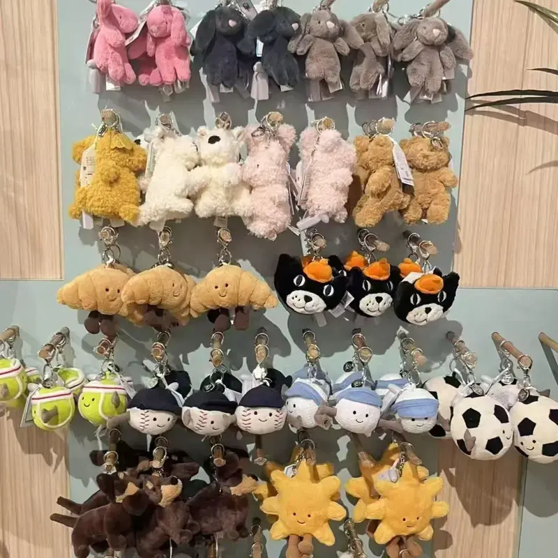 Cute Jellycat Plush Keyring – Adorable Stuffed Animal Bag Charm, Soft Kawaii Accessory Gift for Women, Girls, Kids and Plush Fans