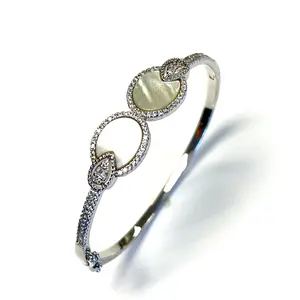Serene Drops Bangle-Silver LM