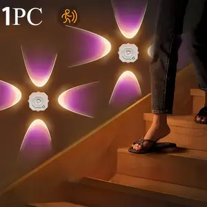 Smart Motion Sensor Night Light, Rechargeable Magnetic Wall Lamp, 3 Intelligent Control Modes, Automatic on at Night, Bedroom Hallway Stairs Living Room, Multifunctional Ambient Lights