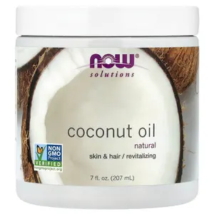NOW Foods Solutions, Coconut Oil, Natural, 7 fl oz (207 ml) NOW Foods Solutions, Coconut Oil, Natural, 7 fl oz (207 ml)