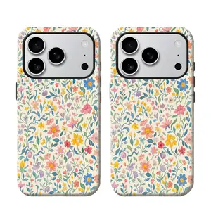 This refreshing spring floral pattern phone case is a durable 2-in-1 protector for iPhone 17/16/15/14/13/12/11 Pro Max/Plus/Pro and Galaxy S25/S24/S23 Ultra. Durable, stylish, and protective, it makes a perfect birthday gift for a friend.