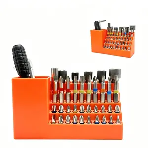 50-Slot drill bit Organizer, Ideal for Garage and Workshop - Holds Impact and 1/4" Hex Bit, Hex Keys, and other tools. Wall and Workbench Mountable.