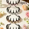 4pcs Women'S Multi-Color, High-End Temperament, Fashion Headband, Butterfly Decoration Bling Hair Headband, Suitable As a Gift for Women, Chic Headbands, Elegant Butterfly Headbands