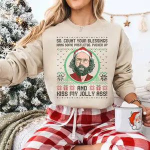 Funny Murray Quotes Christmas Things Shirt, Kiss My Jolly Santa Murray Sweater, Ugly Christmas Sweatshirt, Gift for Movie Fan, Unisex Shirt for Men and Women