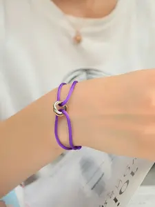 Simple Three-Ring Hand Rope Couple Style Adjustable Woven Cord, Stylish Wind Design, Perfect for Couples, Versatile Accessory