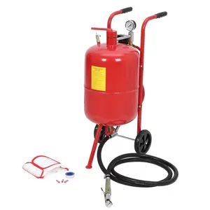 GARVEE Portable Air Sand Blaster with High Pressure 125PSI, Available in 5, 10, and 20 Gallon Sizes, Features 6" Wheels for Versatile Surface Treatment and Efficient Removal Applications