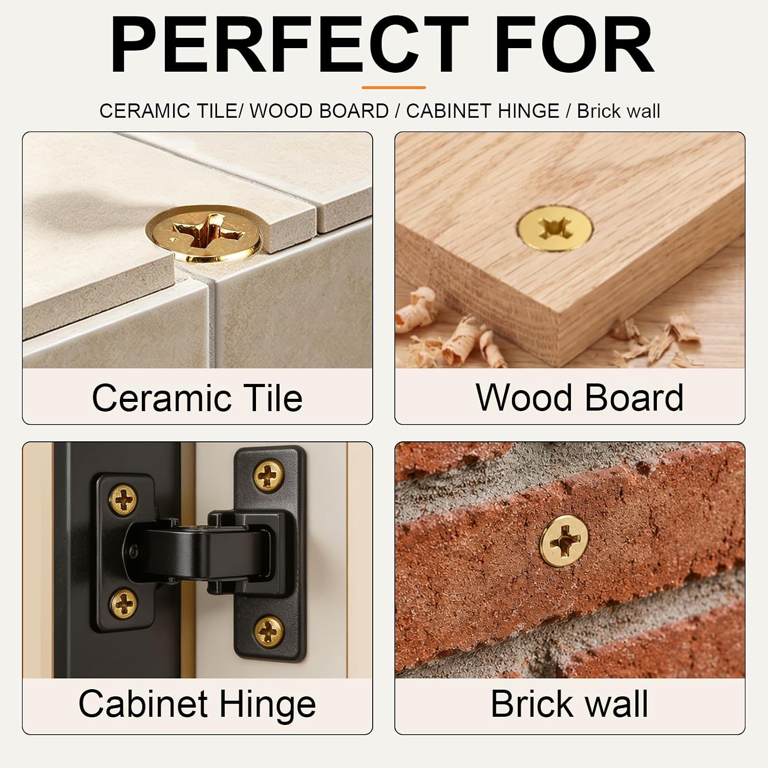 Door Hinge Thread Repair Screws, 6×14mm Short Expansion Wall Anchors, 60Pack/120Pack Stripped Thread Hole Fixer for Cabinet, Tile, Stone & Partition Hinge Mounting
