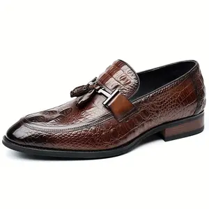 Men's Crocodile Patterned Shoes - Formal, Business, Casual Wear - 56791