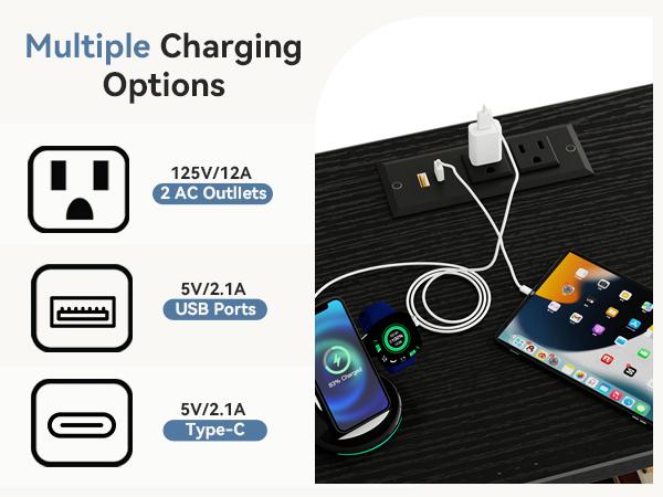 TV Stand with 8 Fabric Drawers & Power Outlet, LED TV Console with USB & Type-C, Storage Dresser for Living Room, Black TV Stand with 8 Fabric Drawers & Power Outlet, LED TV Console with USB & Type-C, Storage Dresser for Living Room, Black