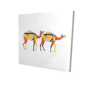 Begin Home Decor 2080-2424-AN301 24 x 24 in. African Wildlife Bedroom Canvas - Abstract Dromedaries Decor