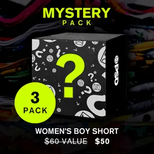PSD Women's The PSD Vault Mystery Boy Short 3-Pack Bundle - Boy Short Underwear - Comfortable, Breathable, Ultra-light Fabric