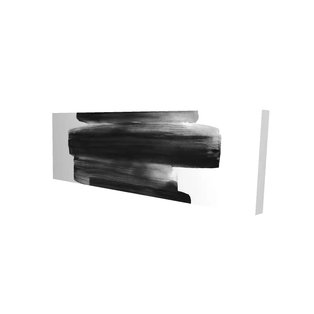Begin Home Decor 2080-1648-AB69 16 x 48 in. Abstract Bedroom Canvas - Black Shapes Home Decor Art