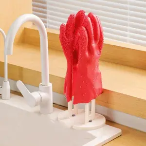 Kitchen Drying Rack for Rubber Gloves, Multi-Functional Glove Holder & Towel Organizer, Essential Accessory for Bathrooms & Kitchens