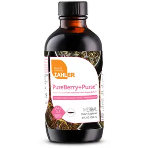 Zahler PureBerry+Purse Liquid Raspberry Leaf & Shepherd's Purse Supplement 8OZ Certified Kosher Antioxidant Rich Herbal Formula for Women's Health Made in USA