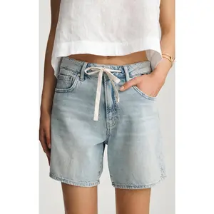 LINEN DENIM SHORTS
