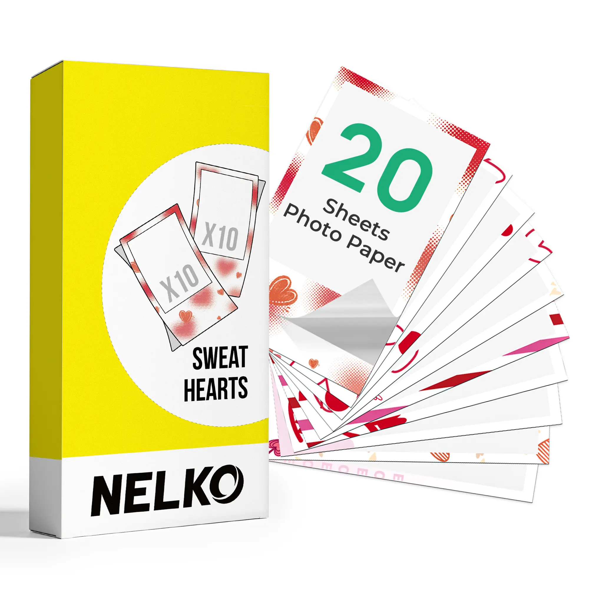 Stick Paper 20 Sheets-Love Theme