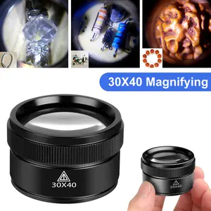 30X Handheld Magnifying Glass Eye Loupes - Portable Jewelry Magnifier,Pocket Magnifying Glass,For Watch Repair,Jewelry Scope Stamps Seniors Reading