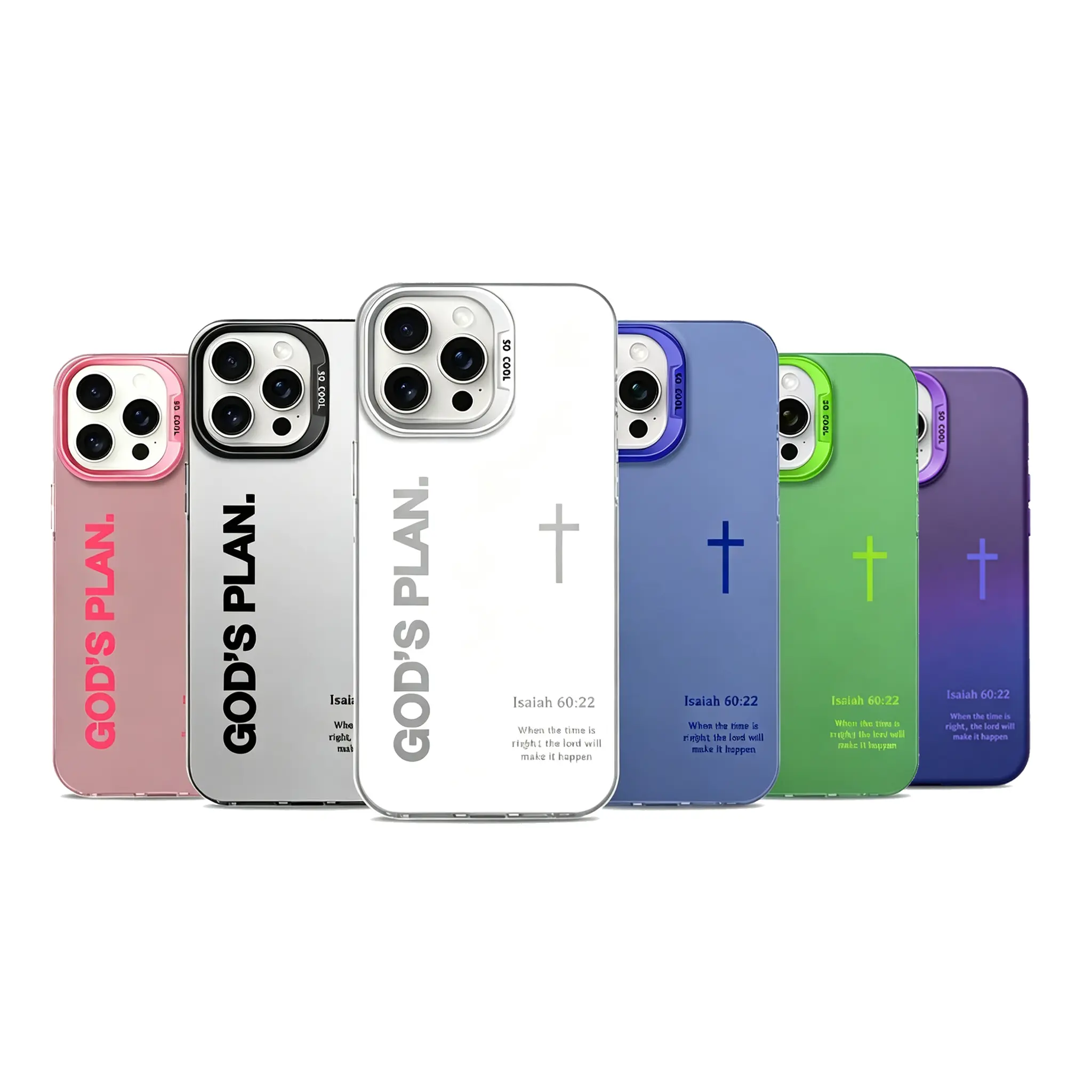 Christian "God's Plan" Cross Case for iPhone 11-17 Pro Max / Samsung S21-S26 Ultra – Matte Finish Religious Gift