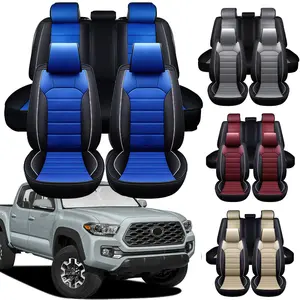 For Toyota Tacoma 2Dr 4Dr Pickup Seat Cover , Luxury Leather Anti-Scratch Front Rear Seat Protector Mat Full Set For 5 Seats,Car Interior Decoration
