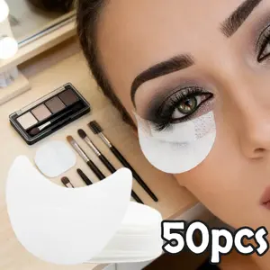 50pcs disposable eyeliner protective films, eyeshadow protective films, eye makeup protective patches, makeup protection stickers, eyelash extension protective stickers