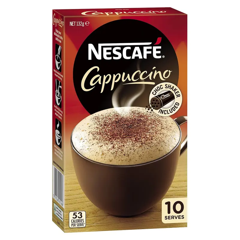 Nescafe Cappuccino 10pk Beverage Coffee Drink