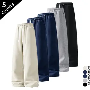 “5-Pack/5 Counts” Loose Athletic Pants, 5-Piece Set — Breathable, Unrestrictive Everyday Long Pants