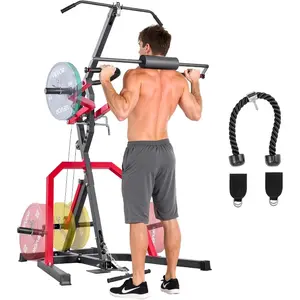 VEVOR Home Gym Equipment, Leverage Gym with 2: 1 Ratio LAT Low Row System, Strength Training Machine for Squats Deadlifts Bench Press Bicep Curls, Home Gym Machine, Adjustable Full Body Workout StationVEVOR Super Brand Day