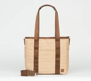 IHKWIP Raffia Carry Your Confidence Tote w/ Crossbody Strap IHKWIP Raffia Carry Your Confidence Tote w/ Crossbody Strap