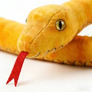 Realistic Plush Snake Toy, Soft Stuffed Animal Snake Figure, Novelty Funny Prank Prop, Cute Creative Decorative Plush Doll for Daily Play & Gifting