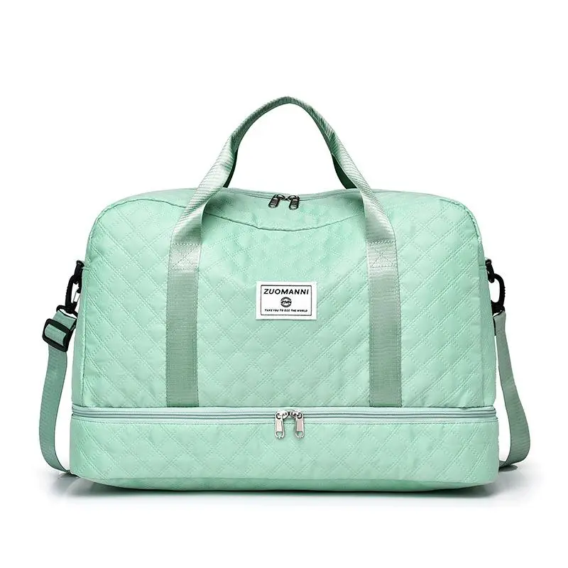 Women's Upgraded Waterproof Quilted Argyle Pet Travel Carrier - No Wheels, High-Capacity Lightweight Leakproof Carry On, Bug Out, Multi-Compartment, Built-In Organizer, Shoe & Wet Pockets, Reinforced Handles, Breathable Mesh, Personal Item