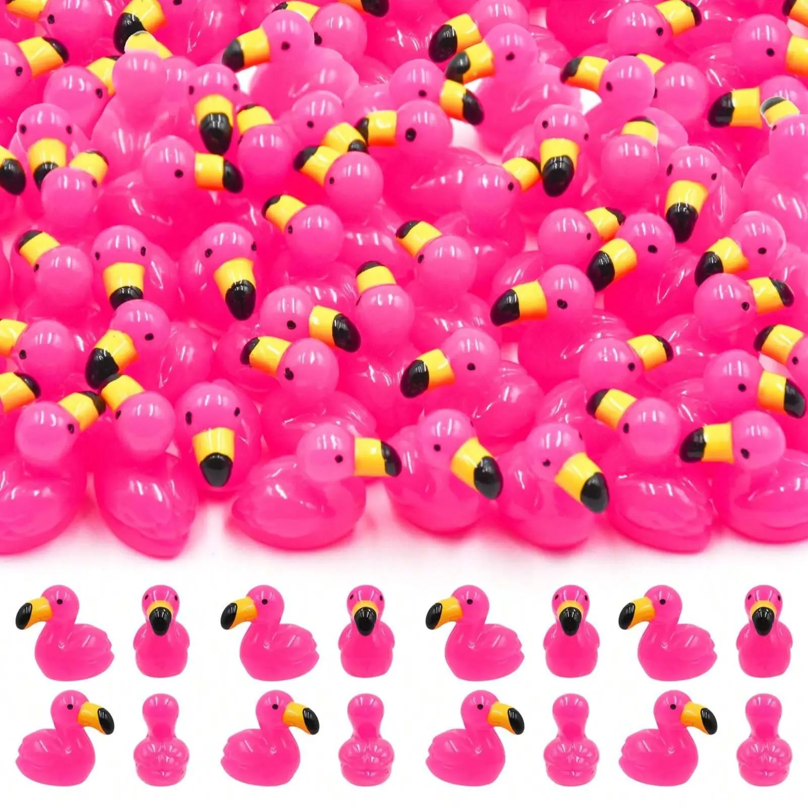 Mini Resin Firebird Duck Decorations, Cute Decorative Firebird Statues & Garden Sculptures, Garden Accessories for Cake, Garden, Dollhouse, Aquarium, DIY Crafts, 10/50/100/200 Pieces
