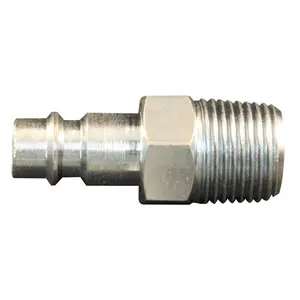 HIGHFLOWPRO® 3/8" MNPT V-Style/Euro Interchange Steel Air Plug Fitting (High Volume Low Pressure Application)