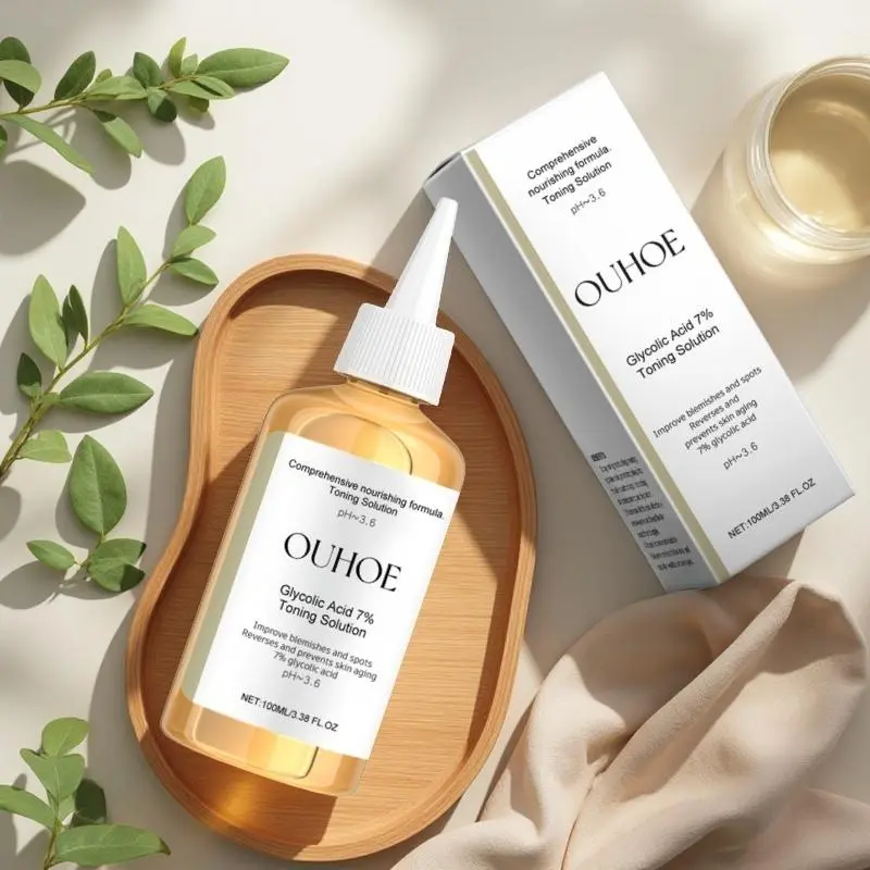 7% Glycolic Acid Exfoliating Toner, Moisturizing Facial Toner, Hydrating Facial Essence, Facial Skin Care Product for Women & Men, Hydrate, Glowing Skin