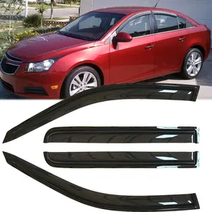 4pcs Original Shatterproof Rainproof Side Window Wind Deflectors for 2011-2015 Chevy Cruze,Outside Mount Rain Guard Sets,Nice Looking Window Visors for Cars,Vent Deflector for Cruze 11-15 94611