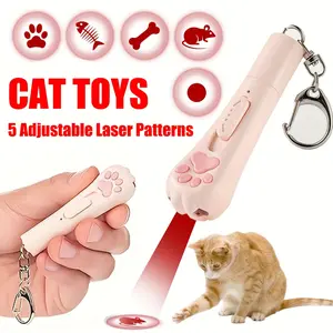 Cat toys, cat claw laser pointer, cat supplies, indoor cat and dog interactive cat toys, 7 in 1 USB rechargeable cat toy for chasing and exercising