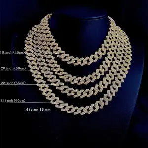 12mm Iced Out Cuban Link Chain for Men Women | Double Row Cubic Zirconia Miami Cuban Necklace | Tarnish-Resistant Hip Hop Jewelry for Rave Party Daily Wear