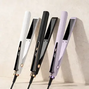 Hair Straightener & Curler 2-in-1 for Women, Professional Ceramic Flat Iron with LCD Digital Display, 5 Temperature Settings, Fast Heating Smooth & Shiny Results, Styling