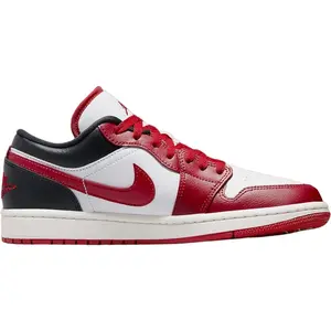 Women's Jordan 1 Low White/Gym Red-Black-Sail (DC0774 160)