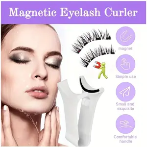 Compact magnetic false eyelash kit with brush, tweezers, applicator and eyelash curlers, glue-free and reusable, beginners can easily create everyday, date or party natural 3D look, eyes look more expressive