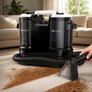 Lubluelu Portable Carpet & Upholstery Spot Cleaner Machine, 450W with 13.5KPa Powerful Suction, Dual Water Tanks, Self-Cleaning Hose for Pet Stains, Sofas, Car Seats and Mattresses carpet cleaner machine