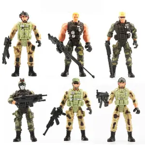 Military Tactical Action Figures Set (6pcs), Articulated Soldier Dolls with Tactical Equipment, Collectible Role Play Decorations, Perfect Gift