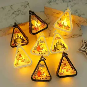 Glowing Christmas Gift Night Light - Vintage Decor Prop, Ideal for Window, Desktop & Festive Atmosphere Lamps