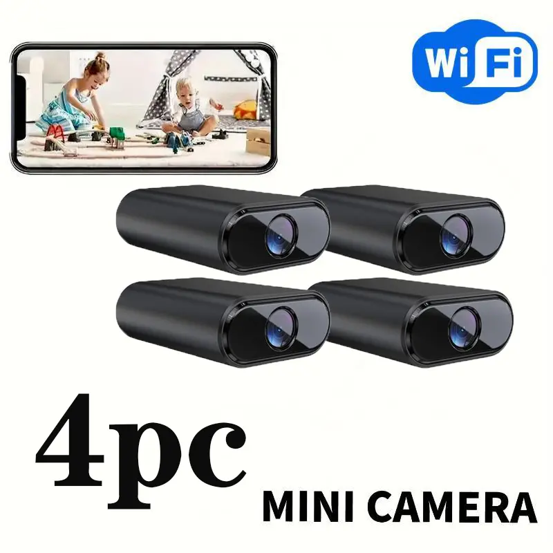 4G WiFi Smart Home Security Camera, Home Monitoring Camera, Mini Nanny Cam for Home with Night Vision, with App Remote Control & Night Vision & Mobile Detection, Suitable for Home, Store, Warehouse Surveillance,camera security, baby camera monitor