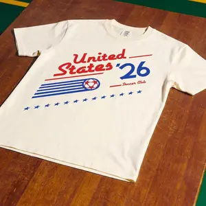 Retro United States Soccer Team T-Shirt, World 80s and 90s USA Cup Tee