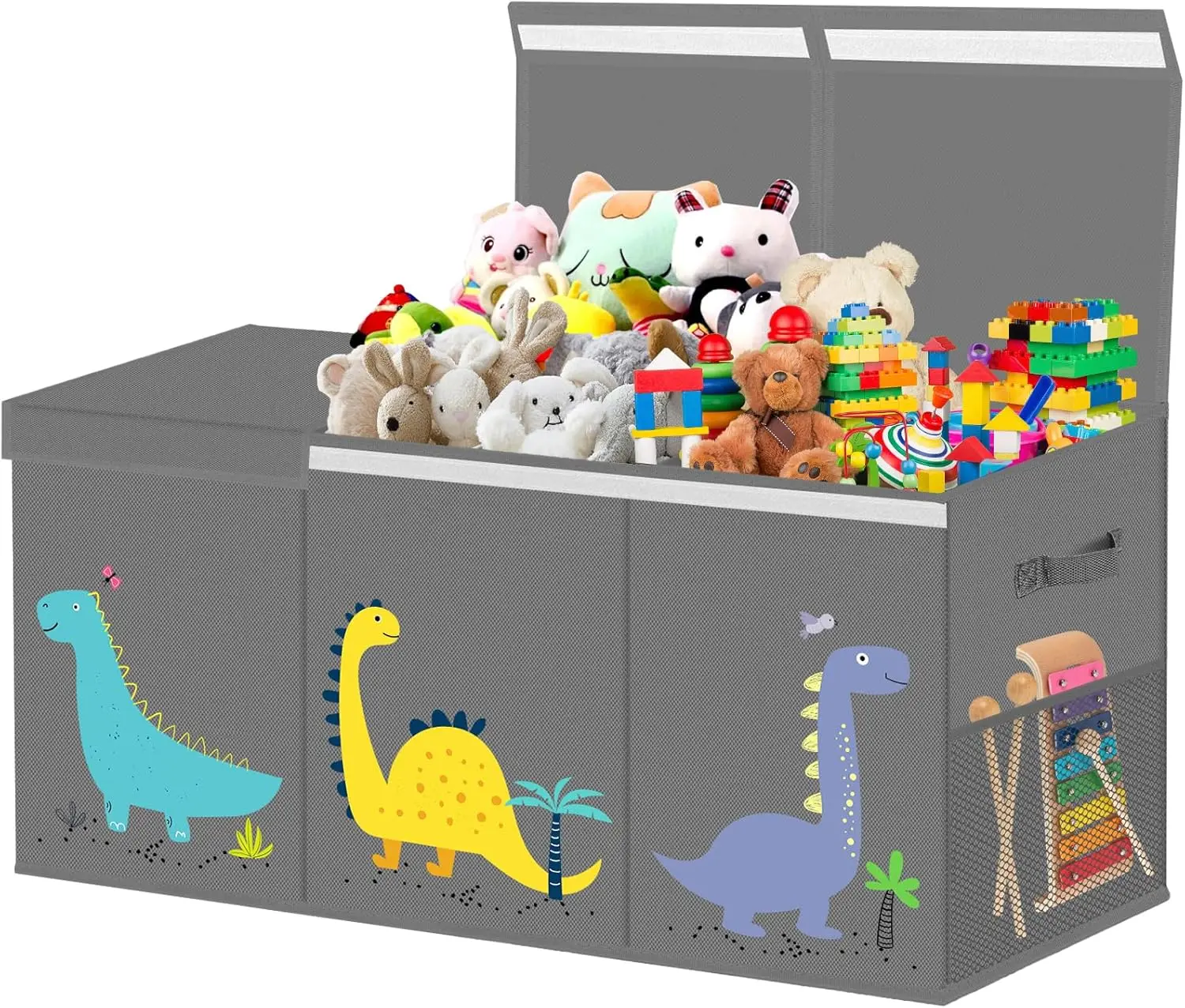 Extra Large Foldable Toy Box – Stylish Storage Bin for Kids' Toys, Clothes & Blankets (Grey) Organiser