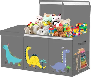 Extra Large Foldable Toy Box – Stylish Storage Bin for Kids' Toys, Clothes & Blankets (Grey) Organiser
