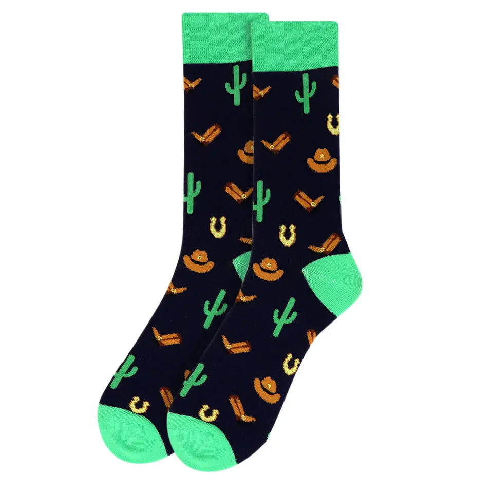 Men's Cactus Cowboy Novelty Socks Men's Cactus Cowboy Novelty Socks