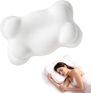 Navy Cloud Ergonomic Pillow | Orthopedic Contour Cushion for Side & Back Sleepers
