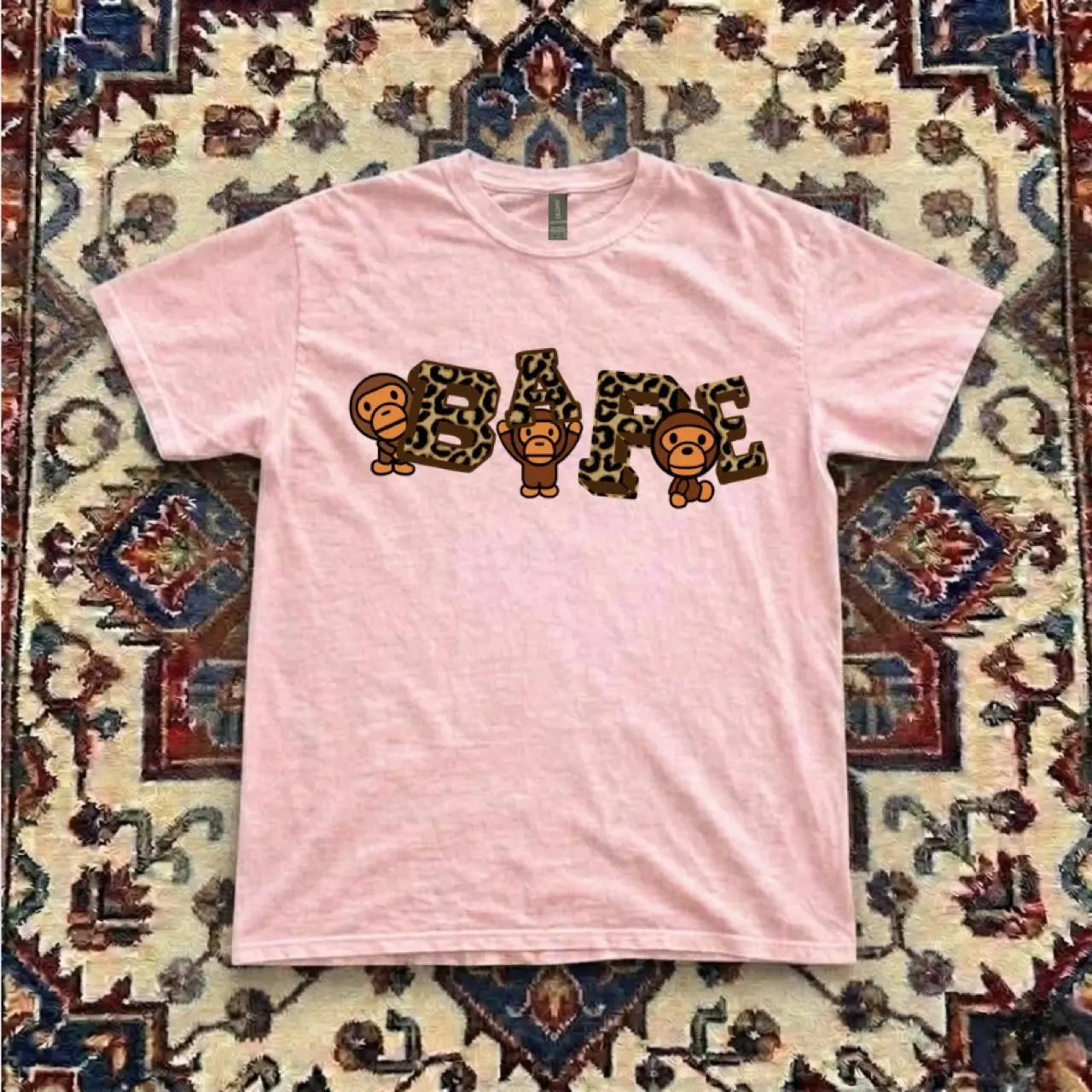 Leopard Print Babymilo Graphic T-Shirt – Vintage Cute Graphic Top